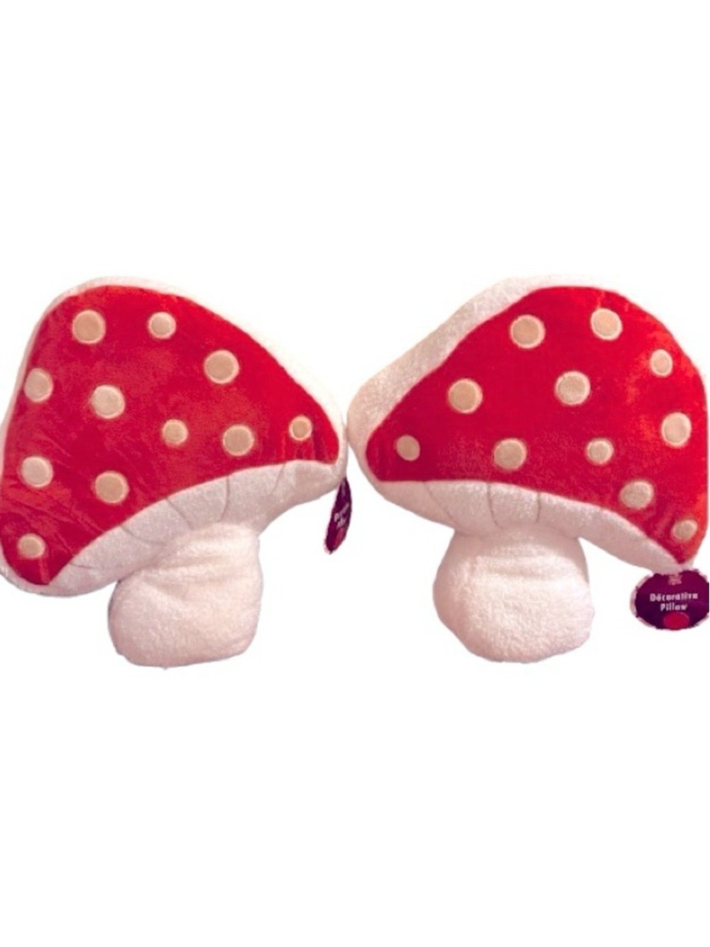 🆕- Set of 2 Plush Mushroom Pillows. NWT